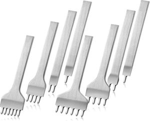 8pcs 3mm und 5 mm Leder -Werkzeugwerkzeug -Werkzeug -Set Edelstahl -Loch -Punches Kit DIY Diamond Licking Stitching Meißel Nähen Vorstellungen zu 7853015