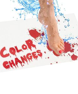 Halloween -Geschenke blutige Badematte Farbwechseln rotes Nass machen Sie Blutungen Kürbisdruck Duschteppich für Badezimmer4138929
