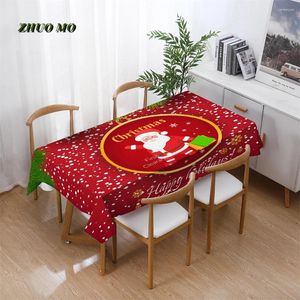 Table Cloth Home Decoration Santa Claus Tablecloth Christmas Snowman Year Party Digital Printing Dining Decorations