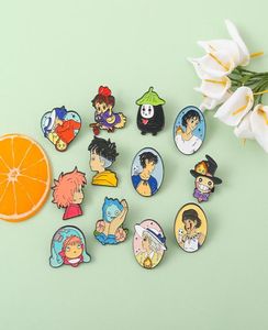 Pinos de esmalte de filme de desenho animado Howl Sofia Ashitaka San Ponyo Sosuke Broche de Lapela Badges Anime Presente de jóias personalizadas para crianças amigas 18 C7440104