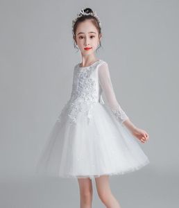 Girl039s Dresses Children Solid Loce Long Customing Party Evening Party Tutu Princess Kids for Girls Formale Wedding Cless 3125021025