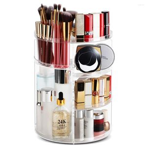 Pudełka do przechowywania opinki na toaletnie 360 ​​stopni rotacja produktu do pielęgnacji pielęgnacji produktu produkt mody akryl makijaż organizator do kosmetycznej szminki