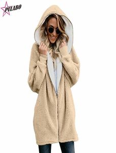 Casaco de inverno para mulheres FAUX FUL FLEECE JAPET SHERPA ALIMENTADO DE ZIP UP CARDIGAN WOMENS PLUS TAMANHA CAPE CAPE COAT8730762