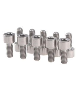 Wanyifa 10Pcs Titanium DIN 912 Hex Socket Cap Head M5 x 10mm Bolt for Bike Bottle Cages3720276