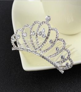 Bridal Wedding Jewelry Crystal Hair Combs Women Girls kids Crystal Crown Tiaras Shinning Rhinestone crown for Party Gifts5485416