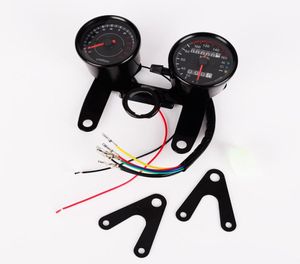 12V Motorcykelskoter svart LED -kilometerhastighetsmätare och 13000 rpm varvare med konsol för Yamaha SR XV RX Cafe Racer SU6884780