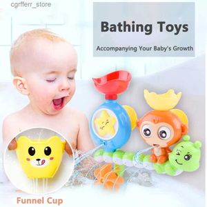 Baby Bath Toys Children Bath Toys Wall Sunction Cup Track Water Games Children Bathroom Monkey Caterpilla Bathe Play Water Game Toy for Gifts L48