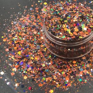 Glitter AL214104 Mix holografik renkler Altıgen şekiller tırnak sanatı ve DIY malzemeleri için spangles1pack = 50g