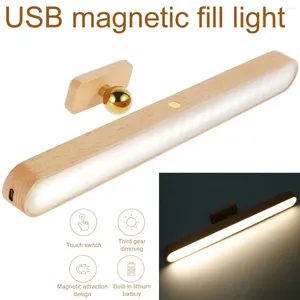 ウォールランプ木製LEDナイトライトミラーフロントノルディック屋内ランプ充電式磁気寝室ベッドサイド