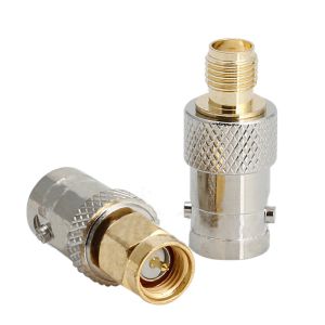 NEU 2024 4PCS BNC an SMA -Anschlüsse Typ männlicher weiblicher HF -Stecker -Adapter -Testkonverter Kit Set BNC zu SMA Connectors Kit BNC an SMA