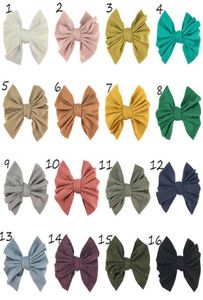 INS 45inch Soft Bows Girls Hair Clips Nylon Handwork Bowknot Baby Designer Hair Clips Girls Barrettes Kids BB Clip Hair Accessori1905902