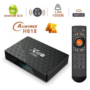 Box Transpeed New Android 12 TV -Box Allwinner H618 WiFi 6 BT5.0+ HDR10+ USB 2.0*3 4K 3D Media Player Set Top Box Set Top Box