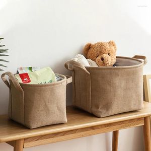 Laundry Bags Jute Blend Fabric Basket Capacity Organizer Foldable For Dirty Clothes Polyester Bag Toy Storage 326300HRR