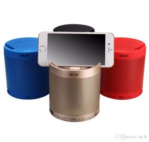 Trådlös Bluetooth -högtalare Metal Mini Portable Stereo Super Bass Music Louder Box med Mic TF Card USB Slotphone Stand för Mobile7613292