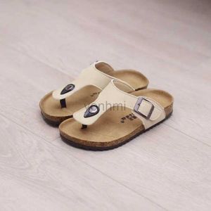 Slipper Summer Boys Girls Breattable Sandals Ny stil barn läderskor barn strandskor för flickor pojkar kork toffel 240408