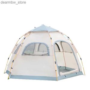 Tendas e abrigos de abertura rápida totalmente automática de tenda externa à prova de vento, protetor solar à prova de vento, acampamento no equipamento portátil do deserto L48