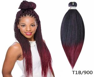 PreStretched Braiding Hair Ombre EZ Braids Professional Perm Yaki Synthetic Hair for Crochet 1 piecespack9950847
