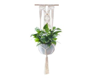 Macrame Plant Hanger Vintage Basket Holder Planter Beads Plants Cotton hanging40 inch9481100