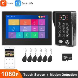 Intercom Wifi Video Intercom for Home Tuya Smart Video Door Phone System Ip Video Doorbell Camera 1080p Keypad Password Rfid Touch Screen