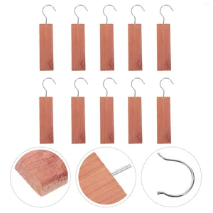 Storage Boxes 10Pcs Aromatic Cedar Wood Blocks Hangers Natural Hanging For Home