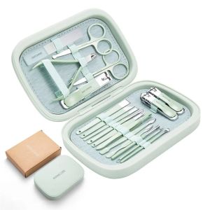 Kits Manicure Set Nail Clippers Cutter Tools Kits Pedicure Care Set Glass Nail File Nail Scissors Tweezer Beauty Manicure Care Tools