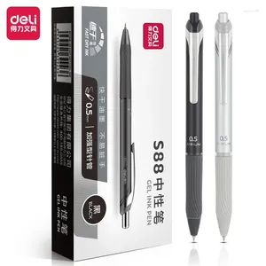 Deli 4pcs 0,5 mm Signature Pen Black Tint Gel School Student Supplies Office de artigos de papelaria de alta qualidade para escrever