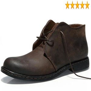 Boots Ankle Fashion Round Toe Lace Up Black Casual Shoes For Man Pu Leather Low Top Riding Punk