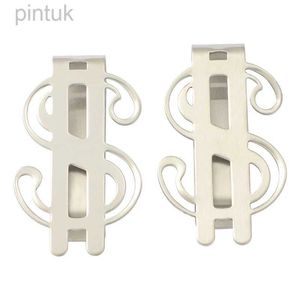 Money Clips 1PCS Slim Money Clip Stainless Steel Cash Bills Credit Clip New Dollar Design Fashion Coin Banknote Cash Clamp Holder 240408