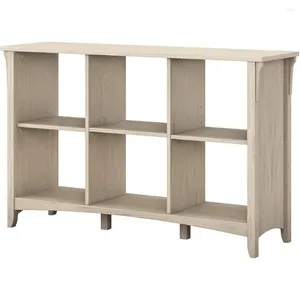 Decorative Plates 6 Cube Shelf And Bookcase Display Cabinet With Six Shelves In Antique White Modern Farmhouse Bookshelf