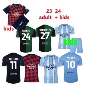 2024 Coventry City Soccer Jerseys O Hare Sheaf Gyokeres Godden Hamer 23 24 Home Blue Men Kit Kit Camisas de futebol Tops de Camiseta de Futbol Top Jersey de futebol 888