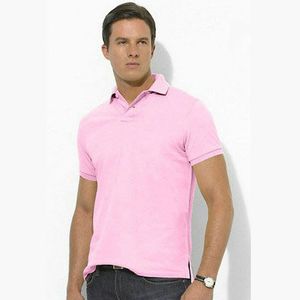 Alta qualidade Bordado de cavalo pequeno Men camisa pólo algodão sólido shorts de pólo masculino camisetas de verão camisetas casuais camisetas masculinas