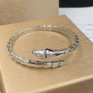 Bracelete de ouro rosa Carta da marca de joalheria de pulseira de ouro Sterling Silver Silver Multi-Loop Round Hard Bracelet Chain Women Bracelets