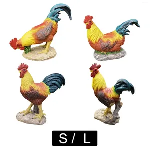 Garden Decorations Rooster Statue Artwork Crafts Simulation Decoration Ornament Chicken For Backyard Yard Lawn Patio Home