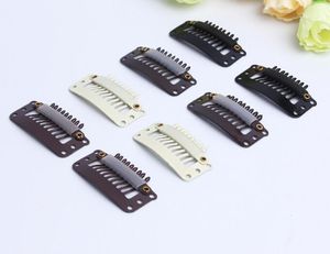 9 denti Scap Wig Clip per estensione per capelli Weave 4 colori disponibili100PCS4099861