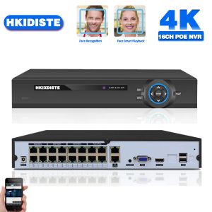 Recorder Ultra HD 8MP 16CH POE NVR Video Recorder H.265 XMEYE 4K CCTV Сеть Рекордер 16 Канал Система наблюдения за наблюдением