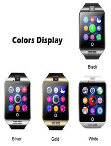 New For Iphone 6 7 8 X Bluetooth Smart Watch Q18 Mini Camera For Android iPhone Samsung Smart Phones GSM SIM Card Touch Screen4959599