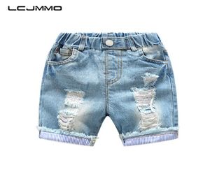 LCJMMO Wysokiej jakości szorty małe chłopięce dżinsy Summer Chłopcy Zgrani dżinsowe bawełniane paty dla dzieci dla dzieci spodni 26 Years L5064008