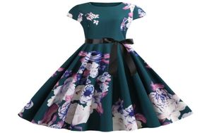 Abiti estivi vintage per pin up femmina 2020 per donne a manica corta Oneck 50s 60S Party Rockabilly Office Abito Plus size Chic4221109