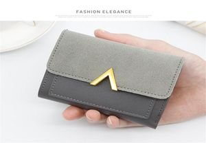 Designerhandhandväskor Purses New Simple Lady Wallet i kort 3 gånger handväska med plånböcker multifunktion multicard väska 7 färg designe6841415