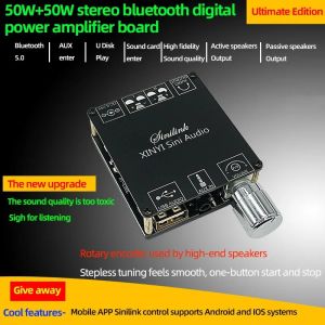 アンプ50WX2 C50L AP3050D Bluetooth Aux Digital Power Amplifier Board 2チャンネルスピーカーステレオオーディオミニホームミュージックアンプモジュール