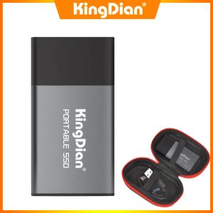 Приводит Kingdian SSD 120 ГБ 250 ГБ внешнего SSD USB 3.0 Портативный твердотельный карманный карман до 510 МБ/с.