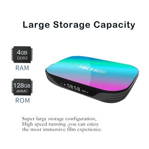 ボックスHK1BOX 4GB 128GB 8K AMLOGIC S905X3スマートテレビボックスAndroid 9.0 1000MデュアルWIFI 1080P 4K YouTubeセットトップボックスHK1ボックス