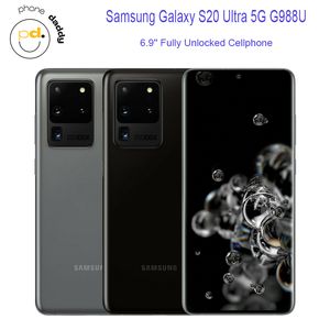 Samsung Samsung Galaxy S20 Ultra G988U1 5G الهاتف الخليوي 12 جيجابايت ذاكرة الوصول العشوائي 128GB ROM 6.9 'Snapdragon 865 Octacore Quad Smarted