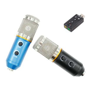 Mikrofonlar MKF200FL USB Kondenser Bilgisayar Kondenser Stüdyosu için Tripodlu Mikrofon Video Kayıt Karaoke Mic