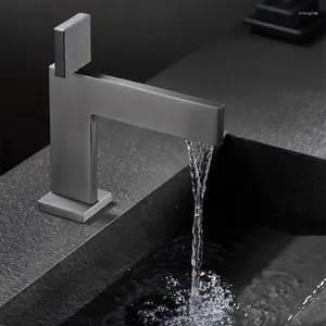 Bathroom Sink Faucets Cold Washbasin Tap Square Minimalist Luxury Brass Bathtub Home Accessories Single Hole Basin Mixer Vanity