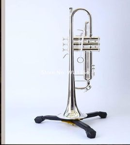 Ny ankomst 180 -tal 37 BB Flat Small Trumpet Silver Plated Musical Instruments High Quality With Mouthpiece1713592