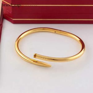 Nail Gold Bangle Women Men Stainless Steel Cuff Bangles Open Nails in Hands Christmas Gifts for Girls Accessories Wholesale Thin Nail Bracelet 2025