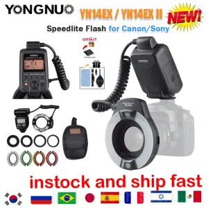 Zubehör yongnuo yn14ex/yn14ex II/YN24EX TTL LED RO Ring Flash Speedlite Light für Canon Sony EOS 1DX 5d3 6d 7d 70d 80d DSLR -Kameras