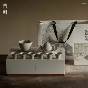 Zestawy herbaciarni drewniane szary herbatę zestaw czajnika