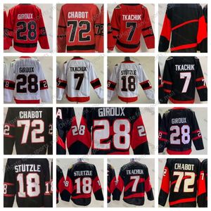 #7 Brady Tkachuk (C) Hockeytröjor 72 Thomas Chabot 18 Tim Stutzle 28 Claude Giroux Blank 2023 Ny Hot Reverse Retro Black Alternative Stitched Jerseys Blank Mens S-xxxl